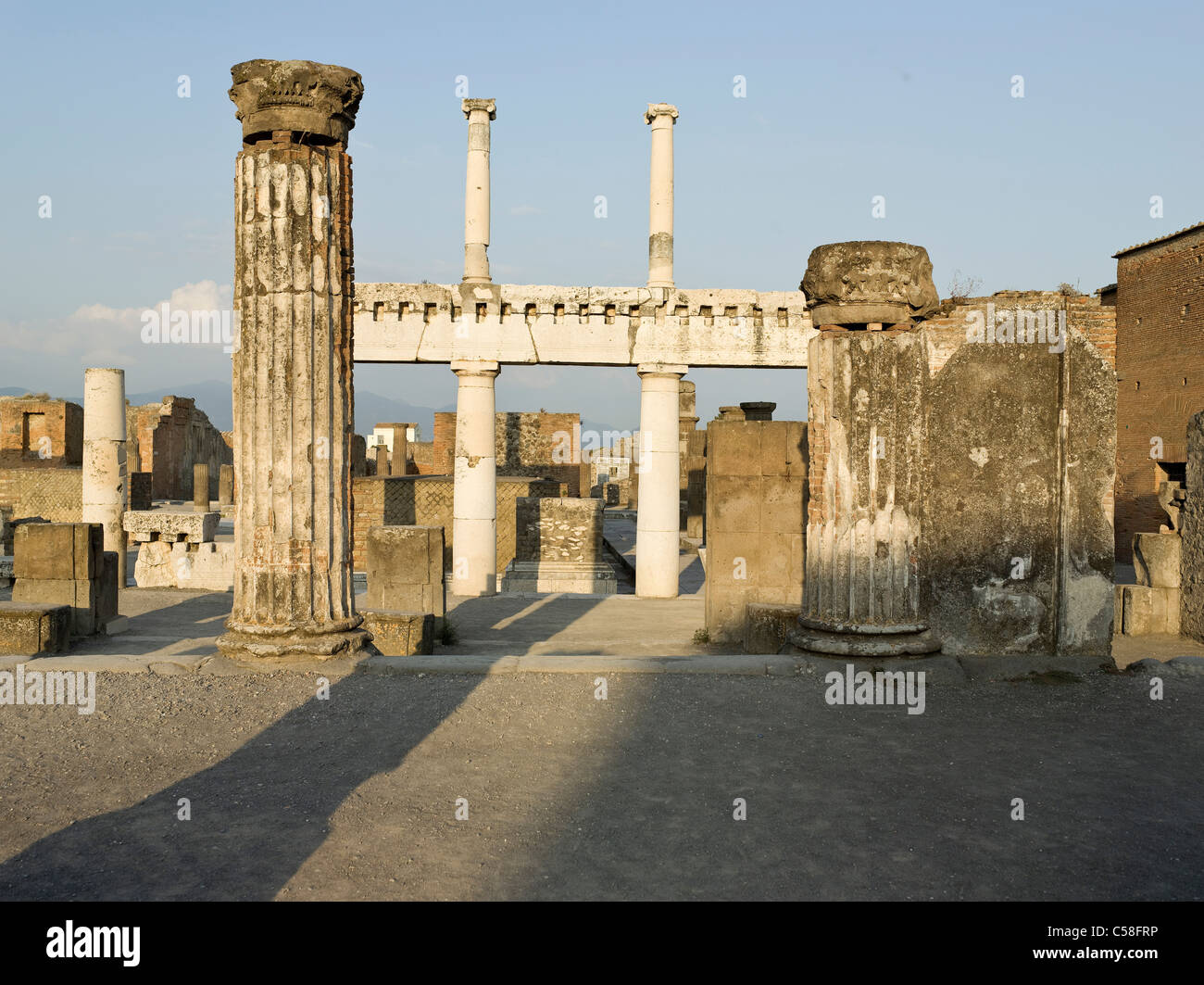 Italie, Pompéi, archéologie, colonnes, romaine, antiquité Banque D'Images