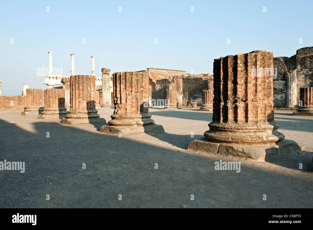 Italie, Pompéi, archéologie, colonnes, romaine, antiquité Banque D'Images