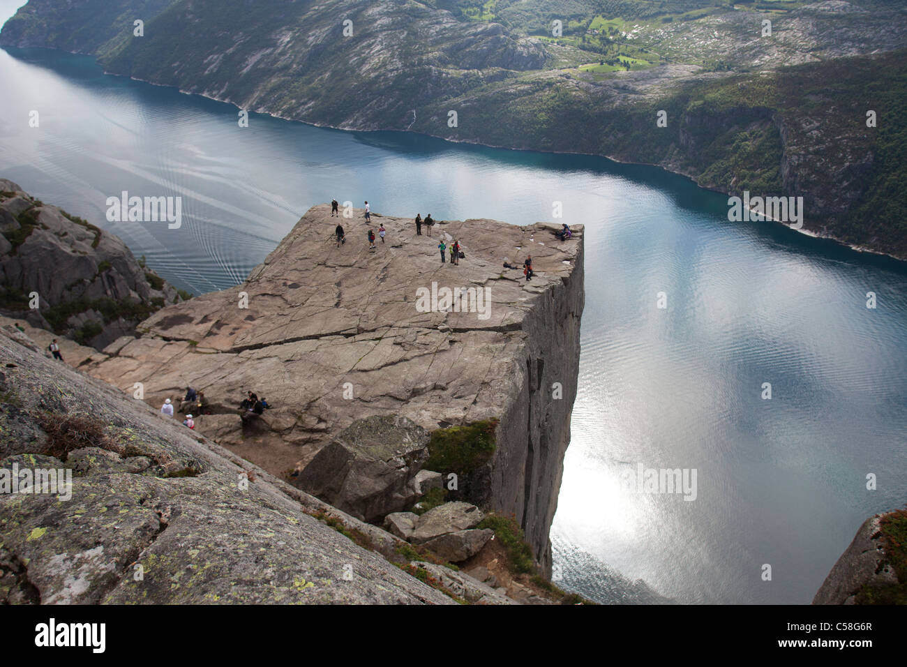 Lysefjorden, Norvège, Preikestolen, site touristique, Scandinavie, fjord, trekking, rock Banque D'Images