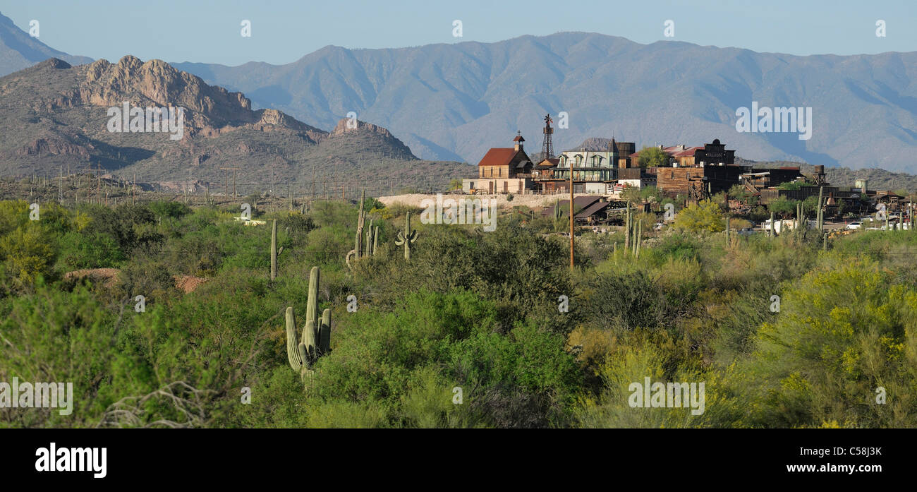 Goldfield, Ville Fantôme, Apache Junction, USA, United States, Amérique, paysage du village Banque D'Images