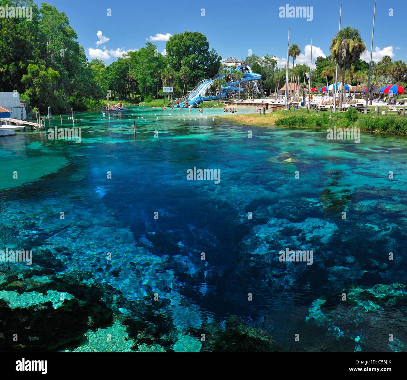 Automne/Hiver, Printemps, parc aquatique, Weeki Wachee Springs State Park, de l'eau, en Floride, USA, United States, Amérique du Nord, les visiteurs, touri Banque D'Images