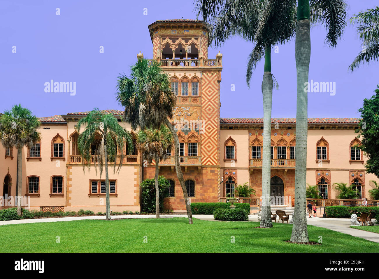 Musée, la baie de Sarasota, Ringling Mansion, John et Mable Ringling Museum of Art, Sarasota, Floride, USA, United States, Amérique, m Banque D'Images