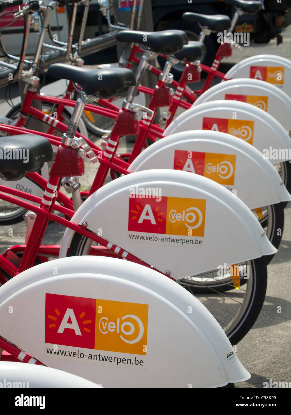 Des vélos de location à Anvers, Belgique Banque D'Images