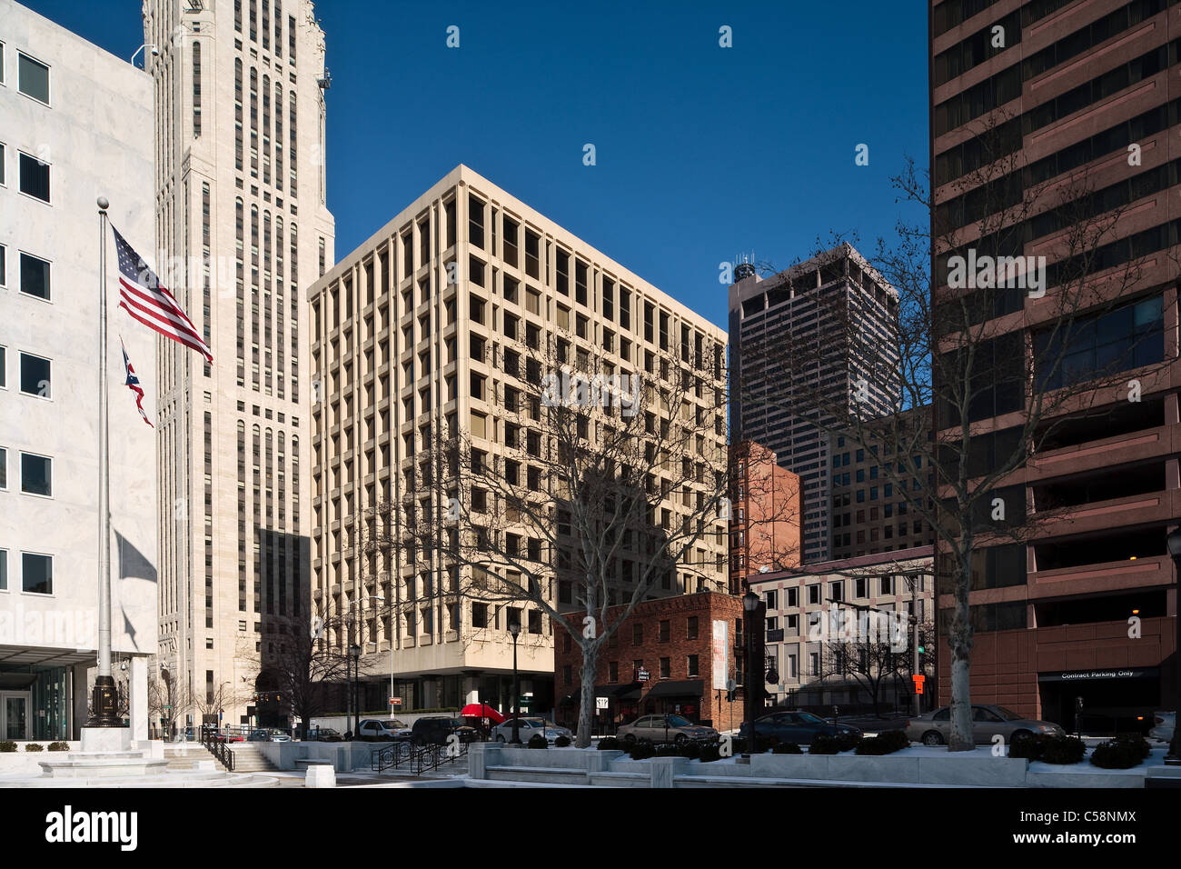 Le centre-ville de Columbus en Ohio Banque D'Images