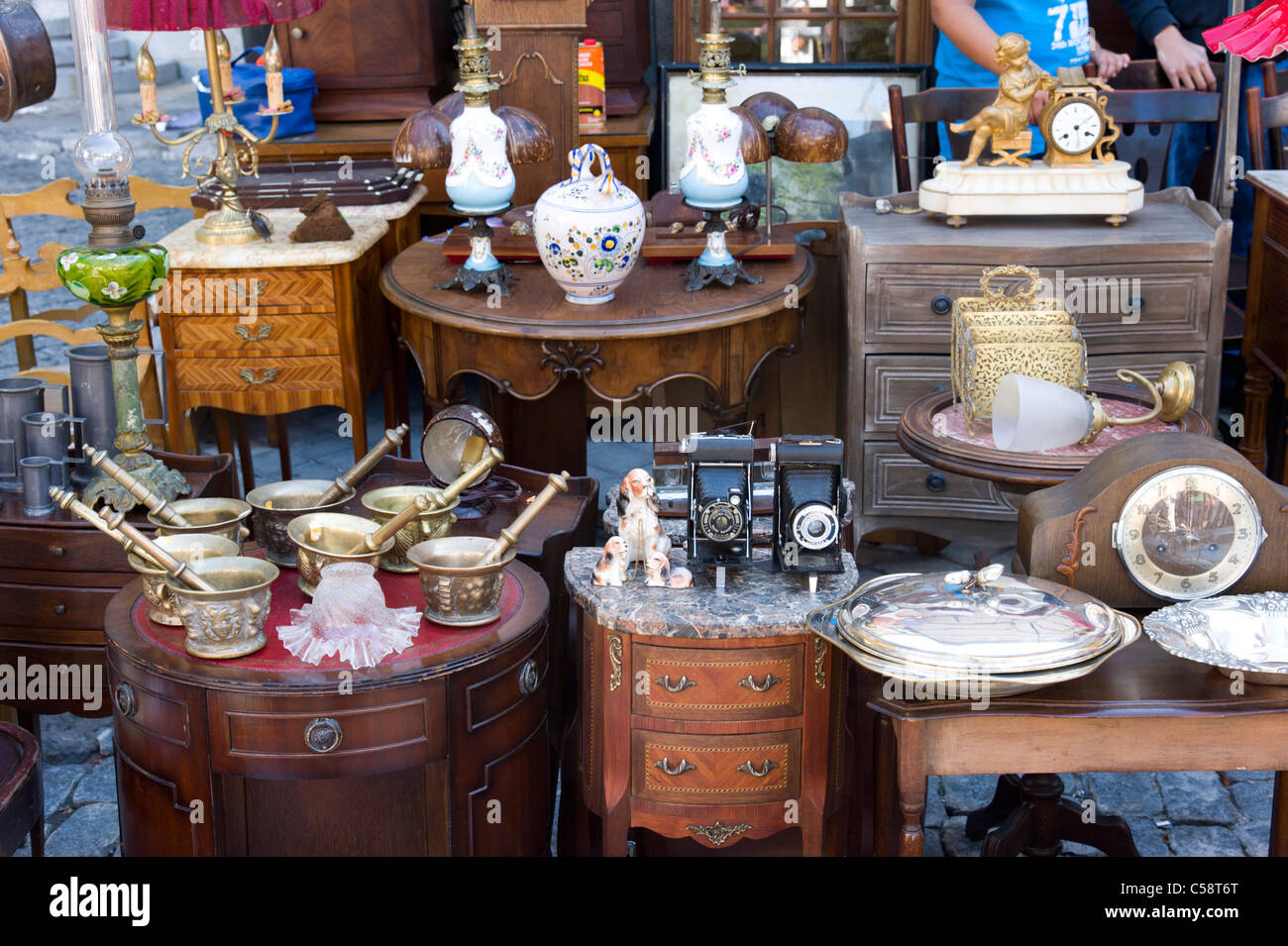 Marché aux puces El Rastro, Madrid, Espagne Banque D'Images