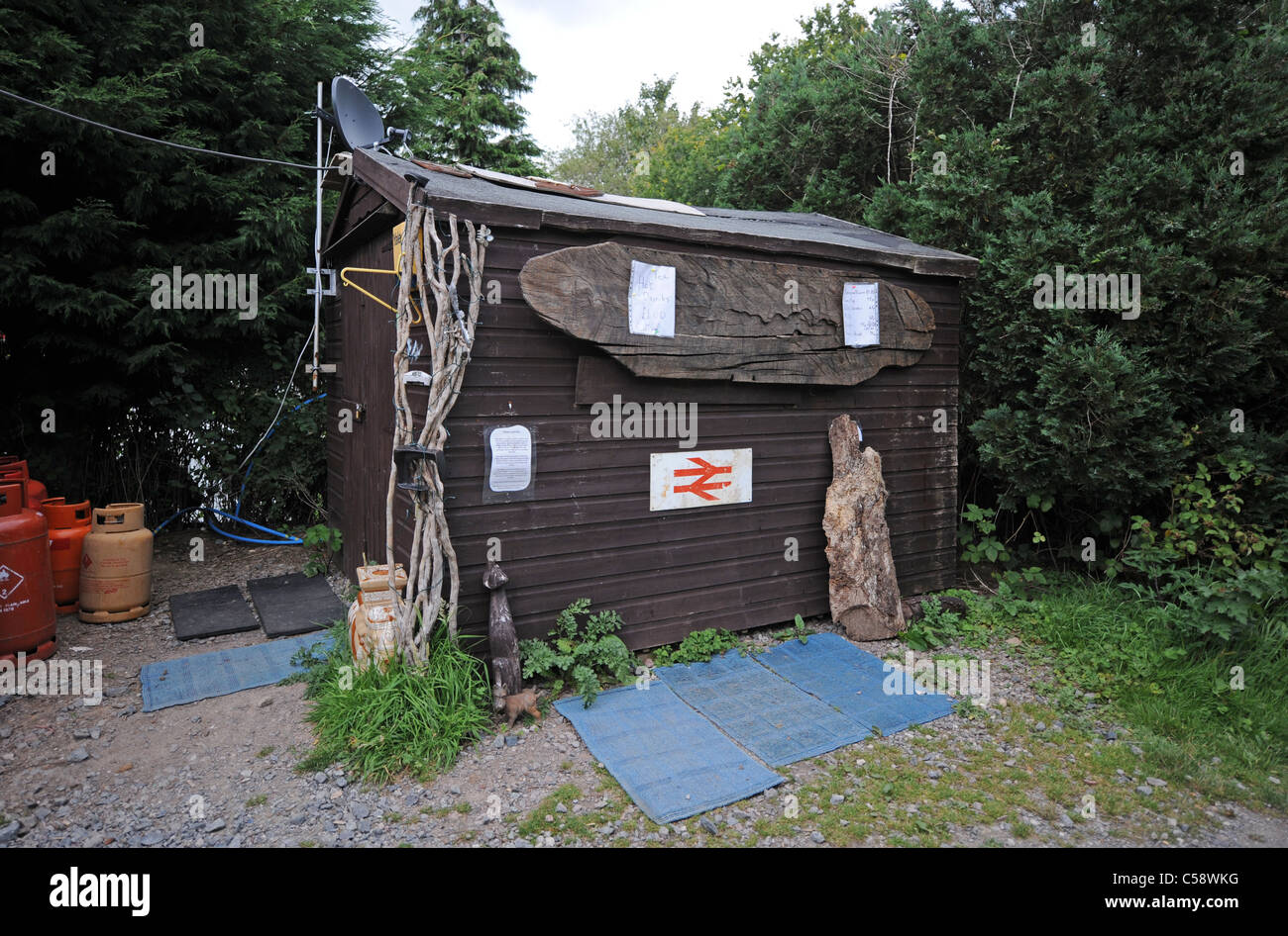 Le Blackberry Farm camping à Vuiteboeuf de Genève à Sussex, où le propriétaire Tim Johnson loue des différents styles de caravanes Banque D'Images