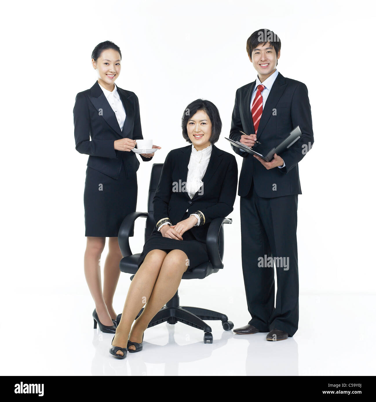 Portrait of business people discussing Banque D'Images