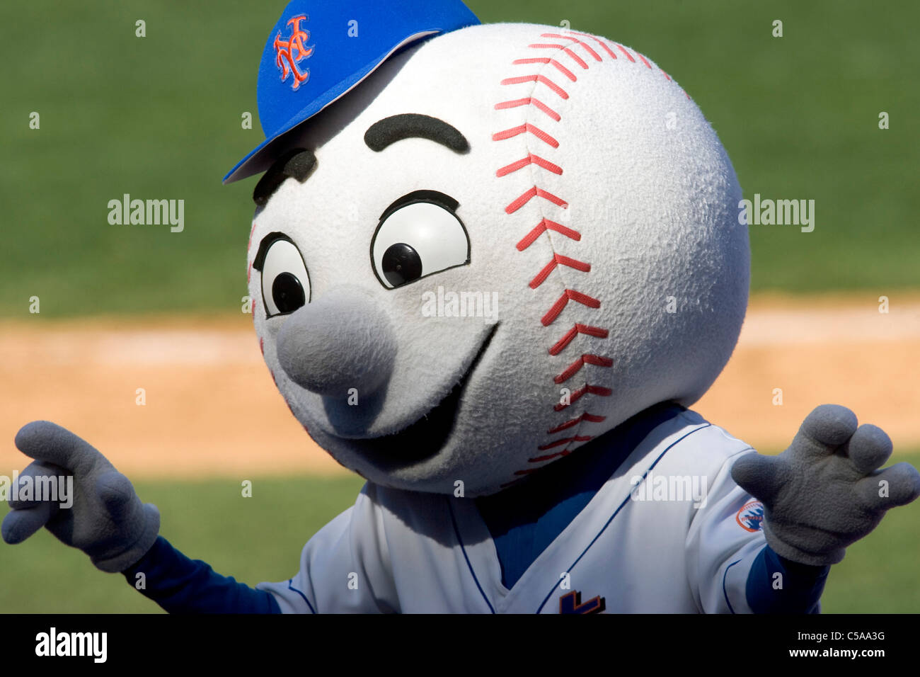 Mr s'est réuni durant les Astros de Houston aux Mets de New York jeu Shea Stadium, New York. Banque D'Images