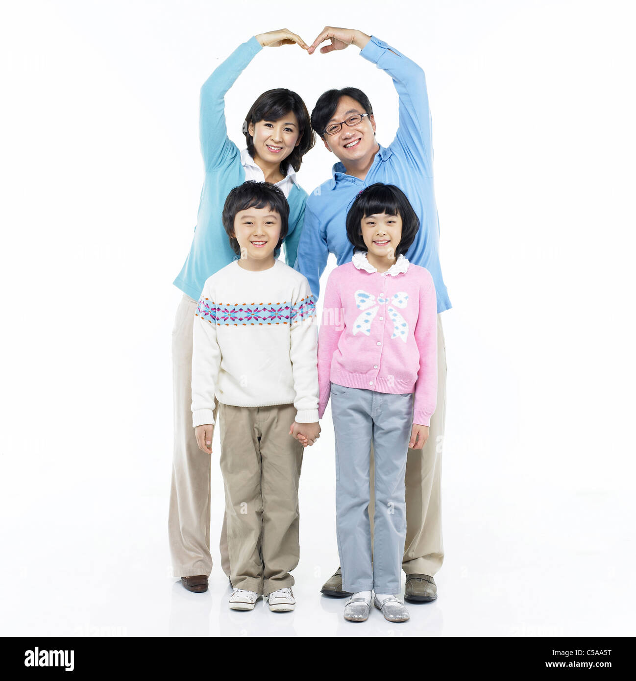 Portrait de parents avec enfants Banque D'Images