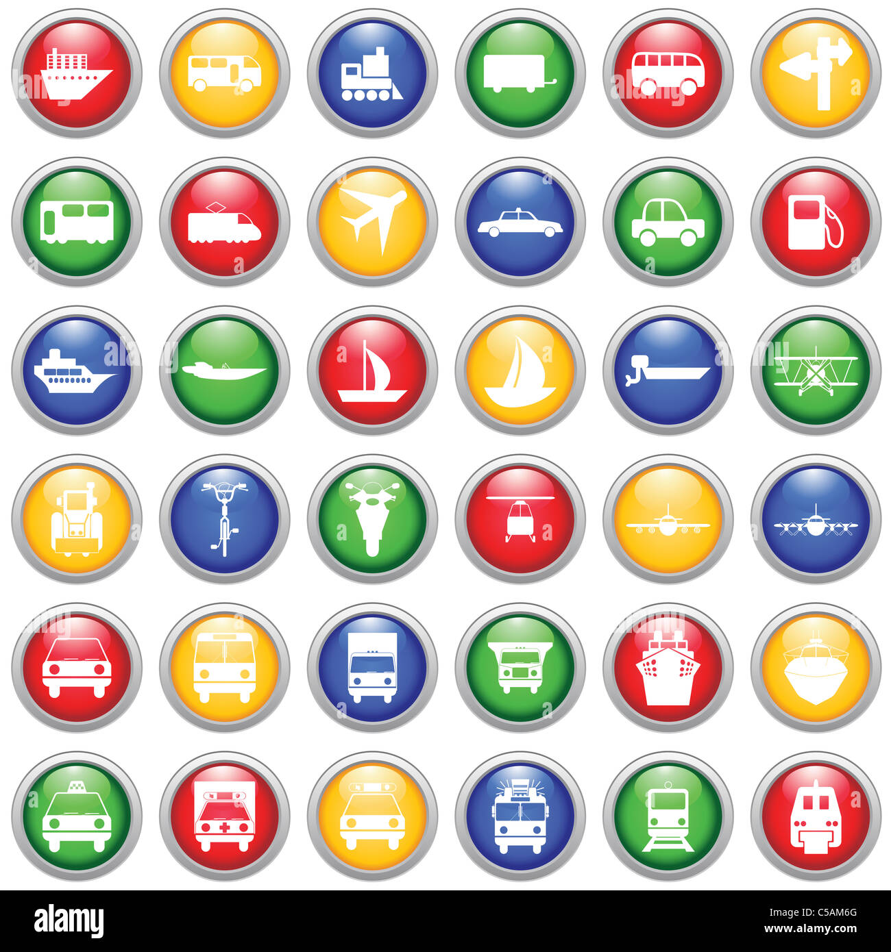 Ensemble de transport autre vecteur web icons Banque D'Images