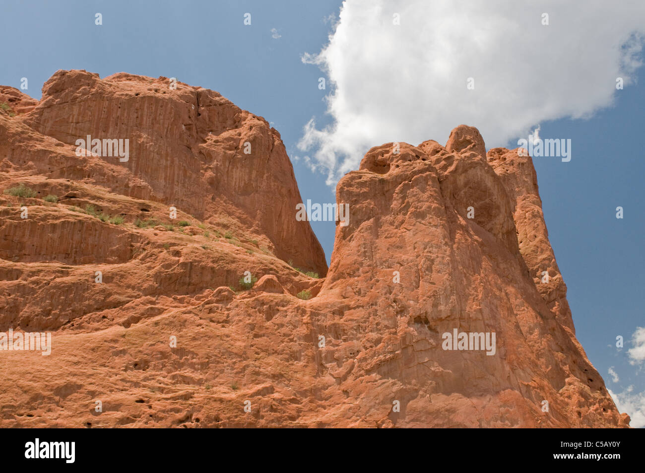 USA, Colorado, Colorado Springs, le Jardin des Dieux, des formations rocheuses Banque D'Images