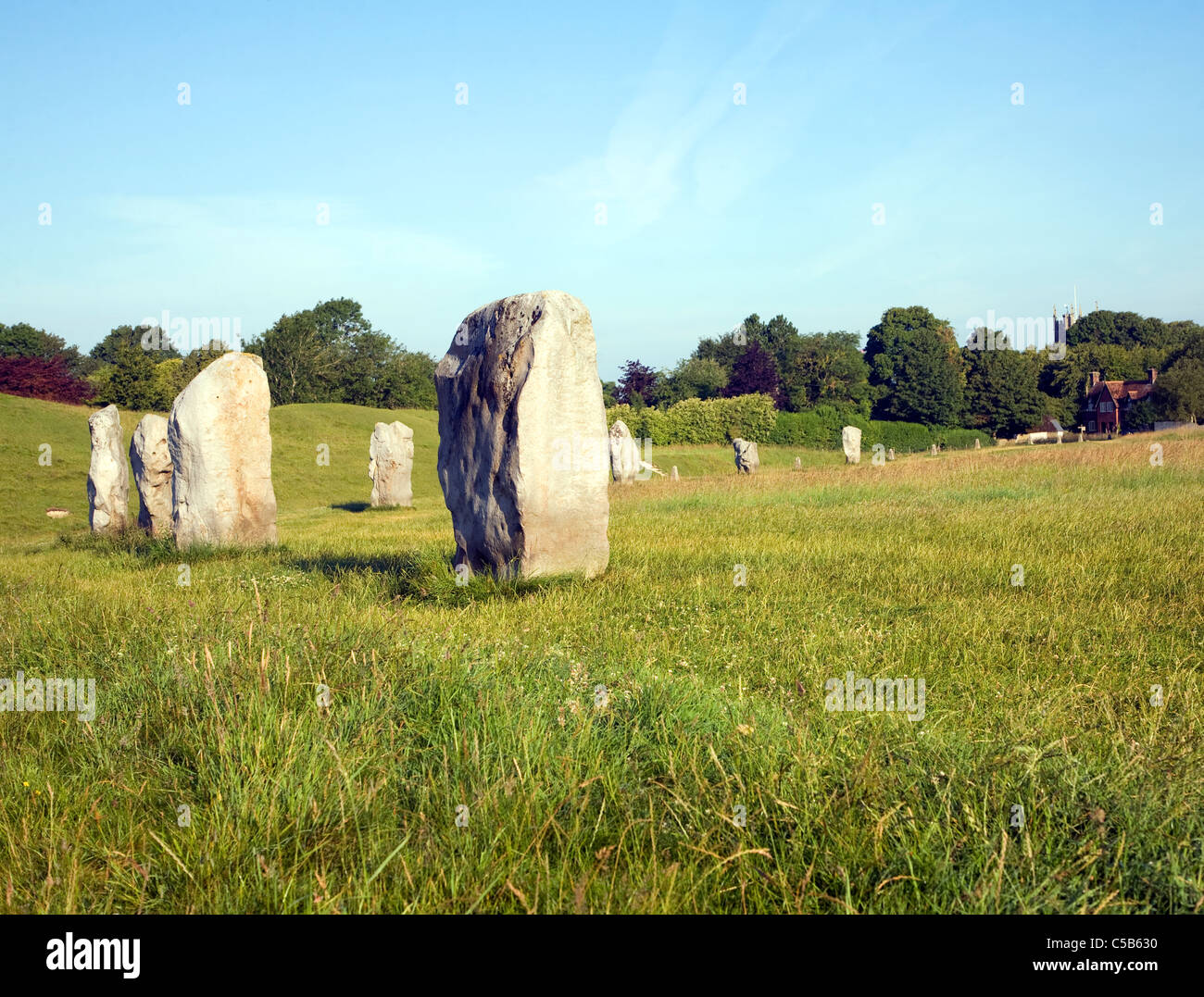Menhirs de l'henge à Avebury, dans le Wiltshire, Angleterre Banque D'Images