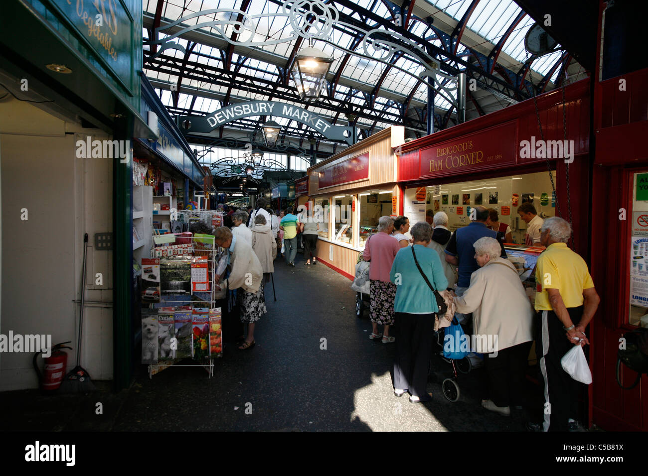 Dewsbury marché dans le West Yorkshire Banque D'Images