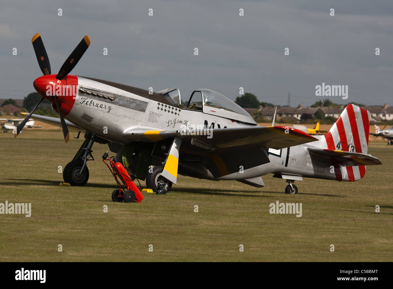 P-51D Mustang 'Février' à Duxford Banque D'Images