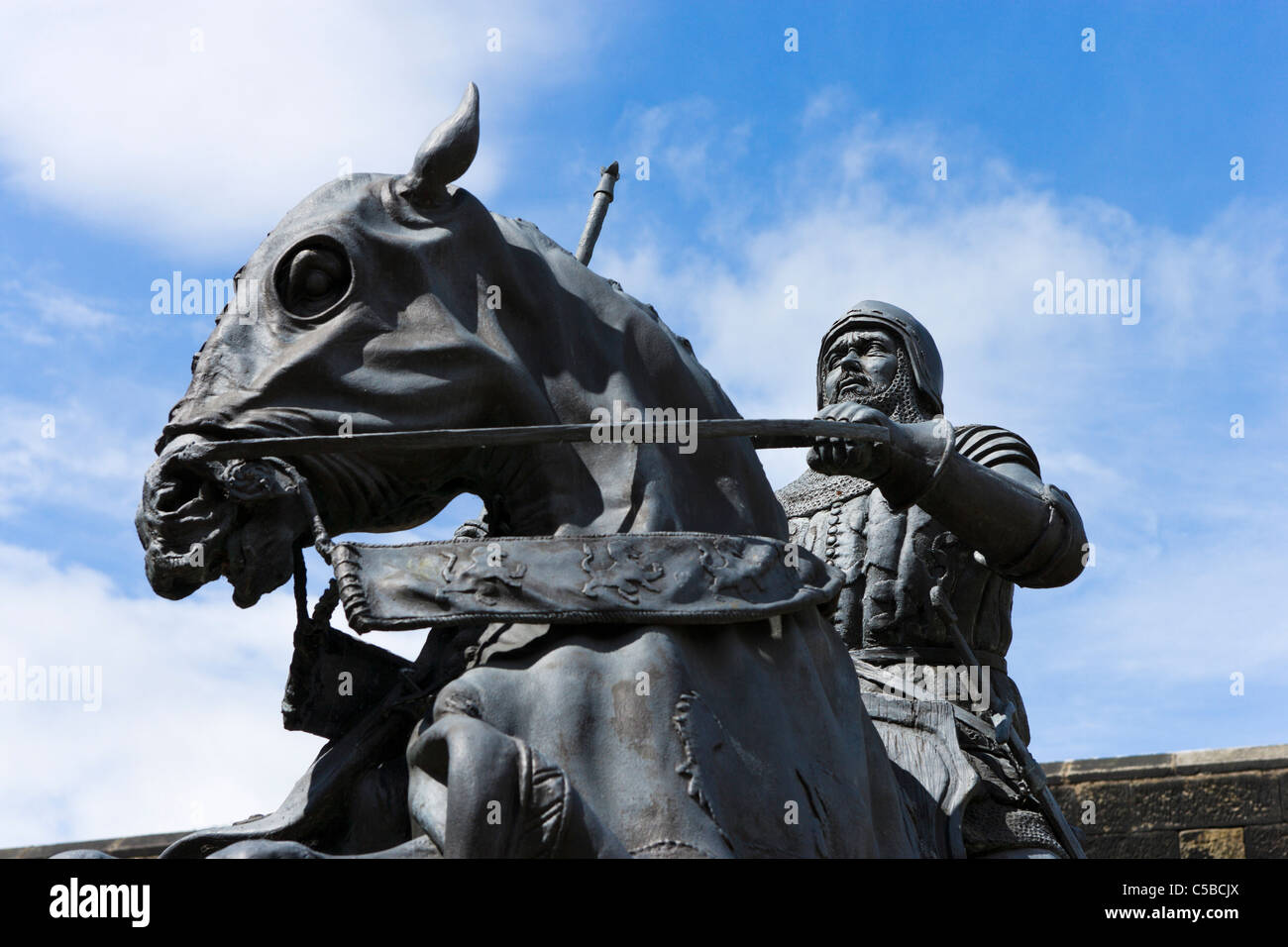 Statue de Harry Hotspur (Sir Henry Percy), Alnwick, Northumberland, Angleterre du Nord-Est, Royaume-Uni Banque D'Images