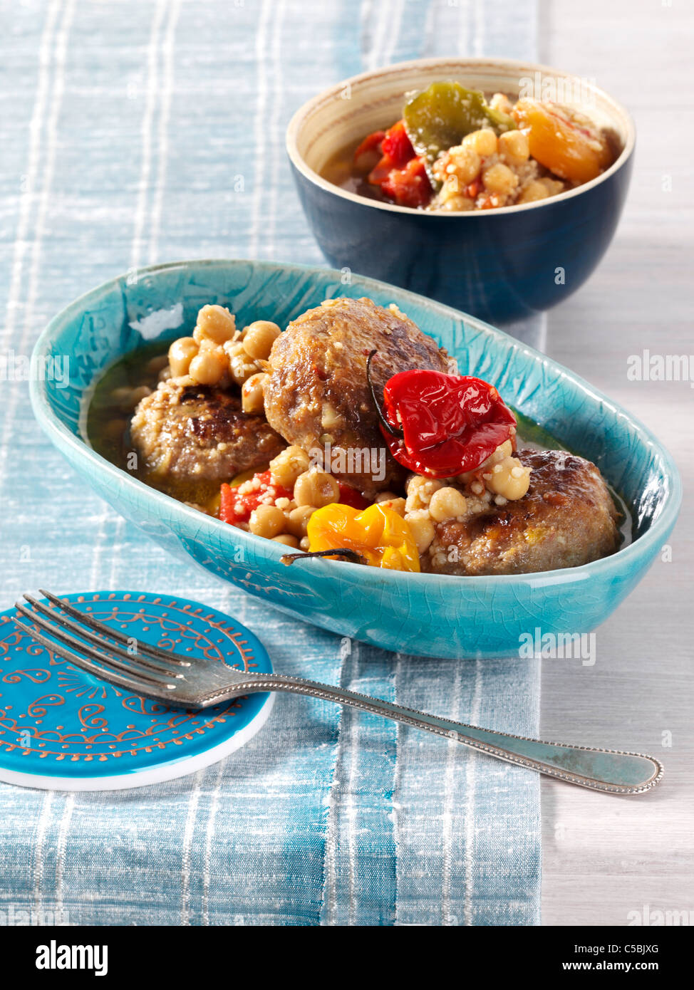 Fruité et épicé façon orientale boulettes de viande Banque D'Images