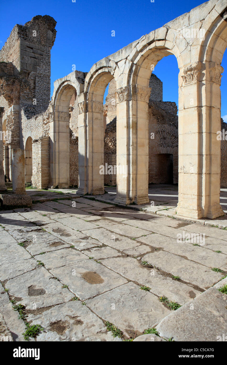 Les bains du sud (2e siècle), de Makthar, en Tunisie Banque D'Images