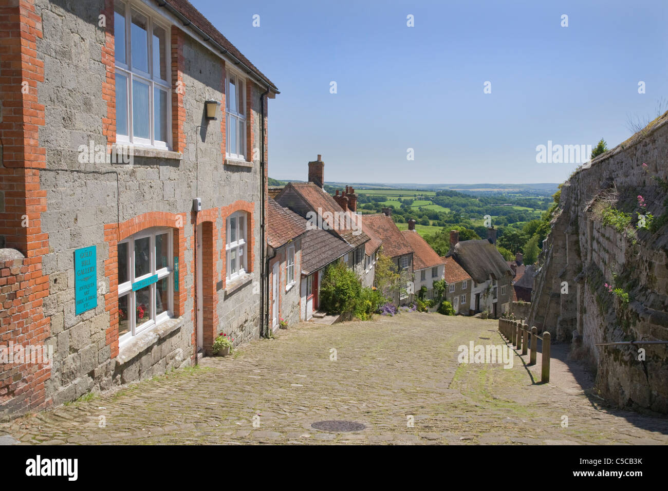 Gold Hill, Shaftesbury, Dorset, Angleterre Banque D'Images