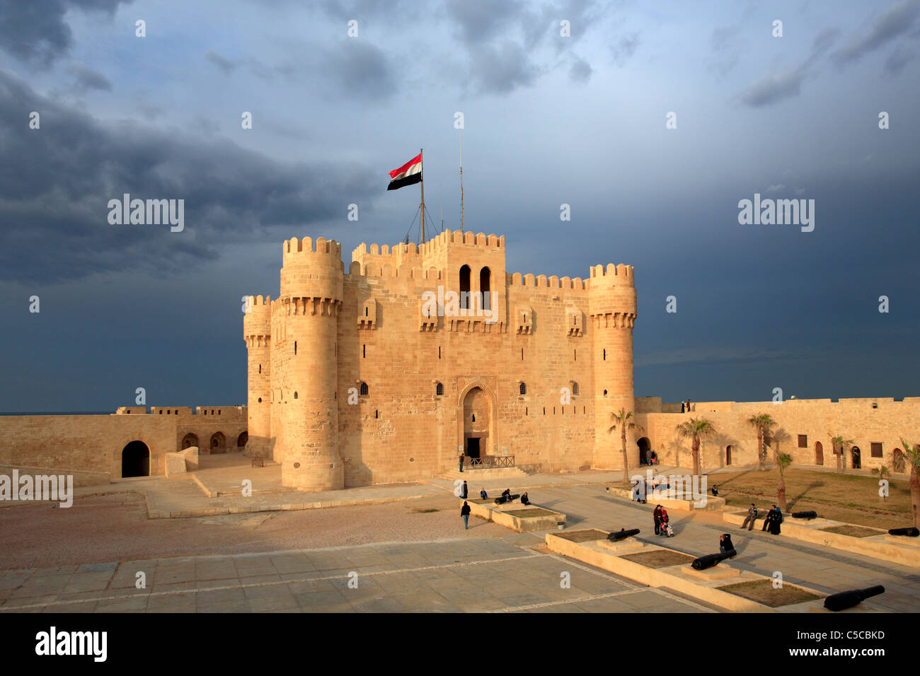 Citadelle de Qaitbay, Alexandria, Egypte Banque D'Images