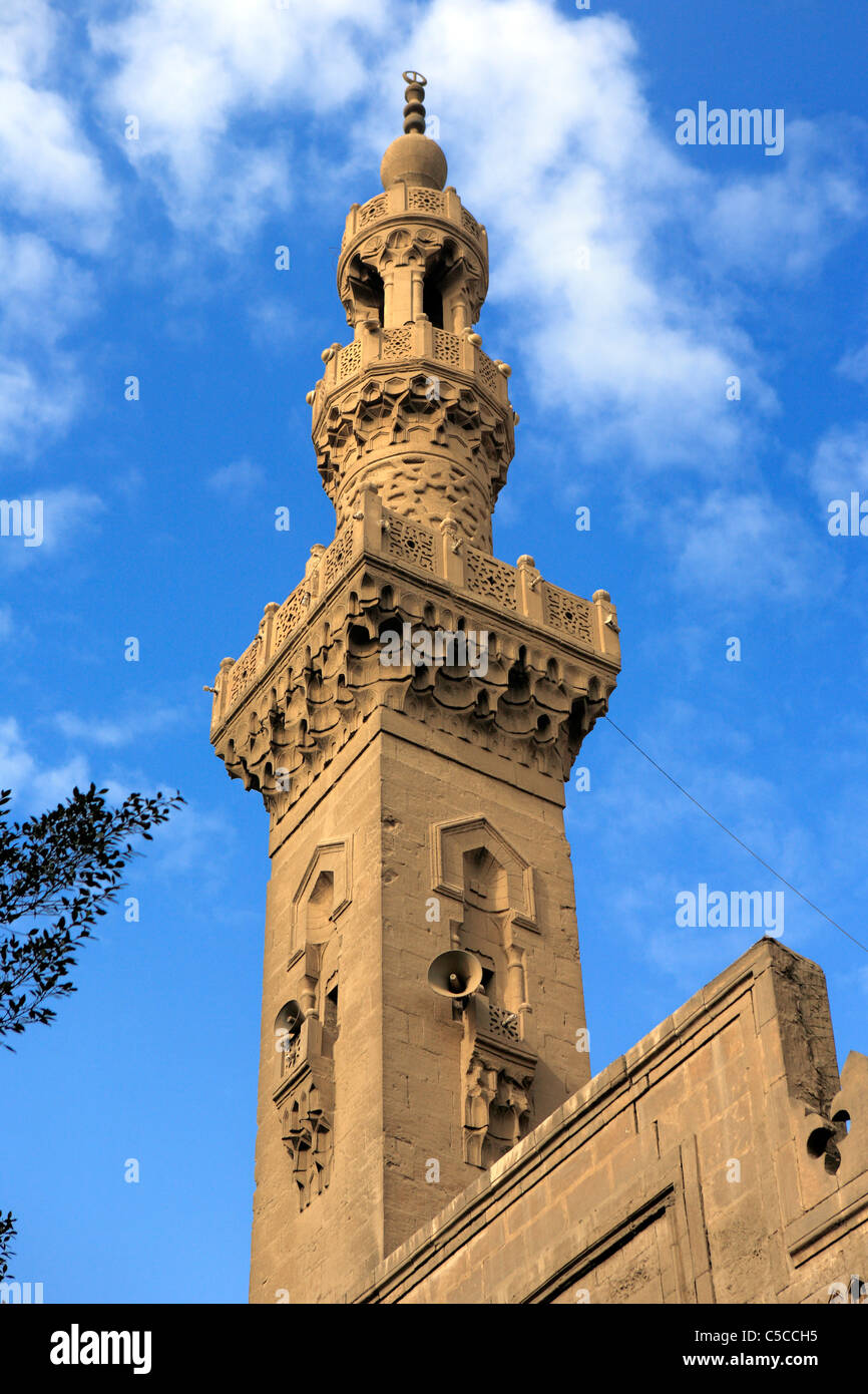 Mosquée (14ème siècle), Le Caire, Egypte Banque D'Images