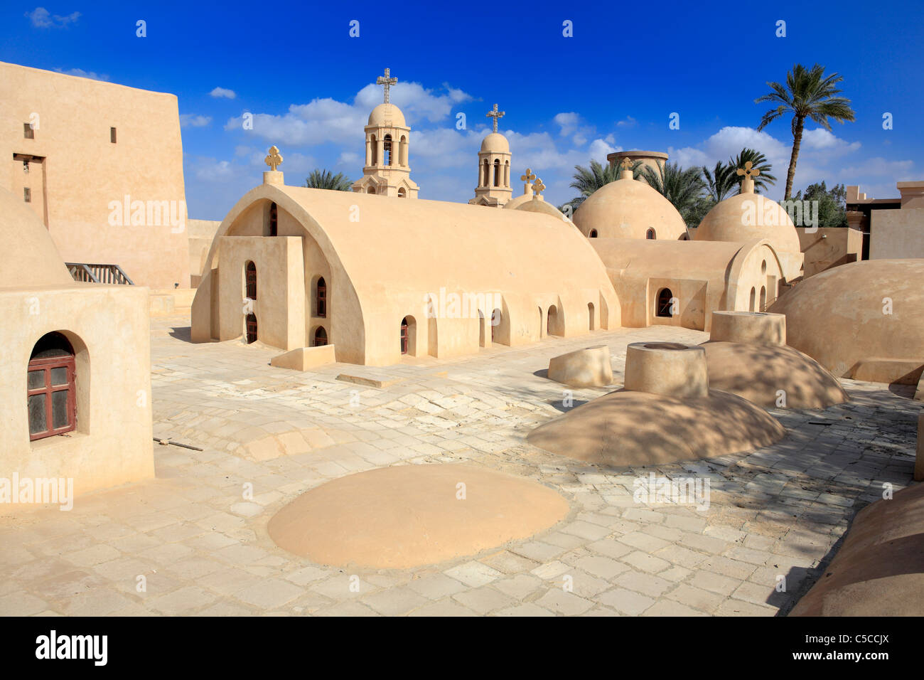 Monastère romain, Scetes, Wadi El Natroun, Egypte Banque D'Images