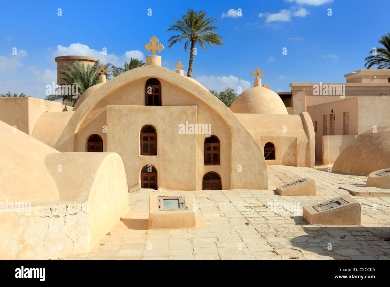 Monastère romain, Scetes, Wadi El Natroun, Egypte Banque D'Images