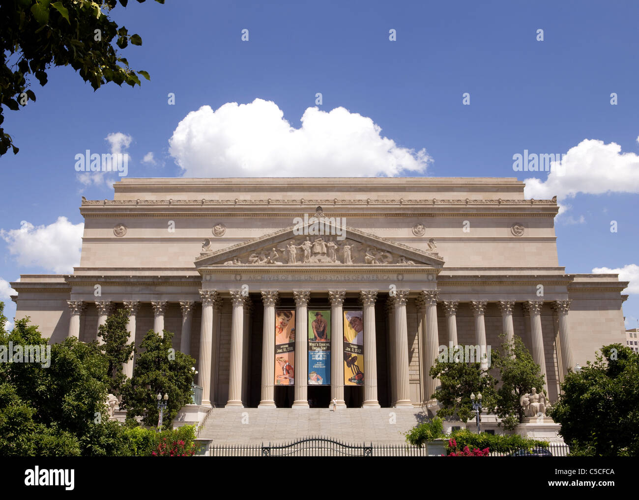 L'édifice des Archives nationales - Washington, DC USA Banque D'Images