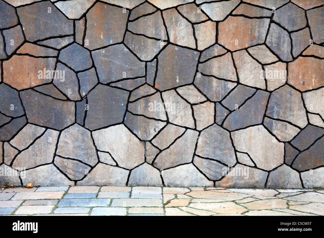 Le sol pierreux, différents modèles, type de pierres. Couvre Plancher, d'arrière-plan Banque D'Images