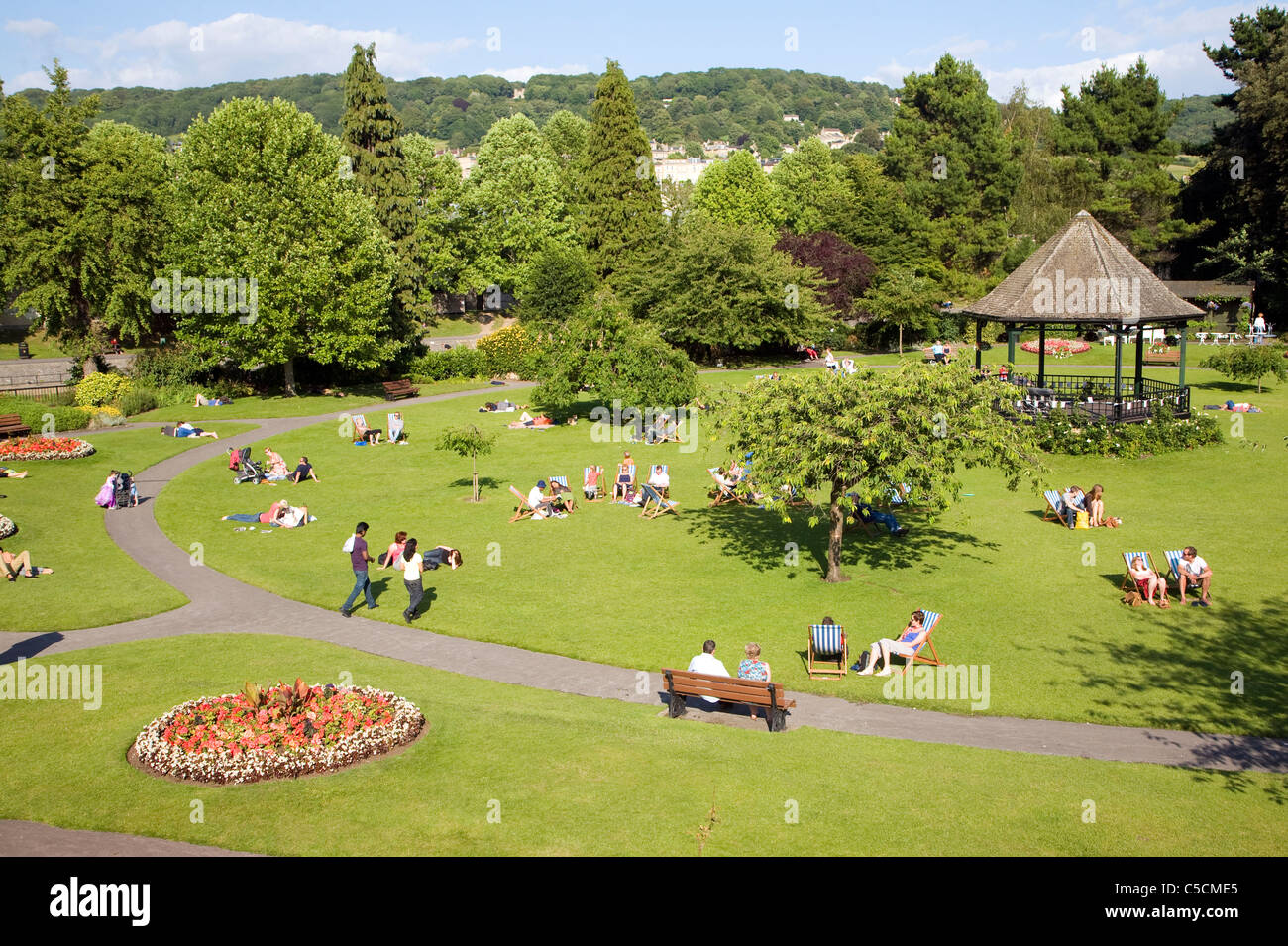 Jardins Parade, Bath, Angleterre Banque D'Images
