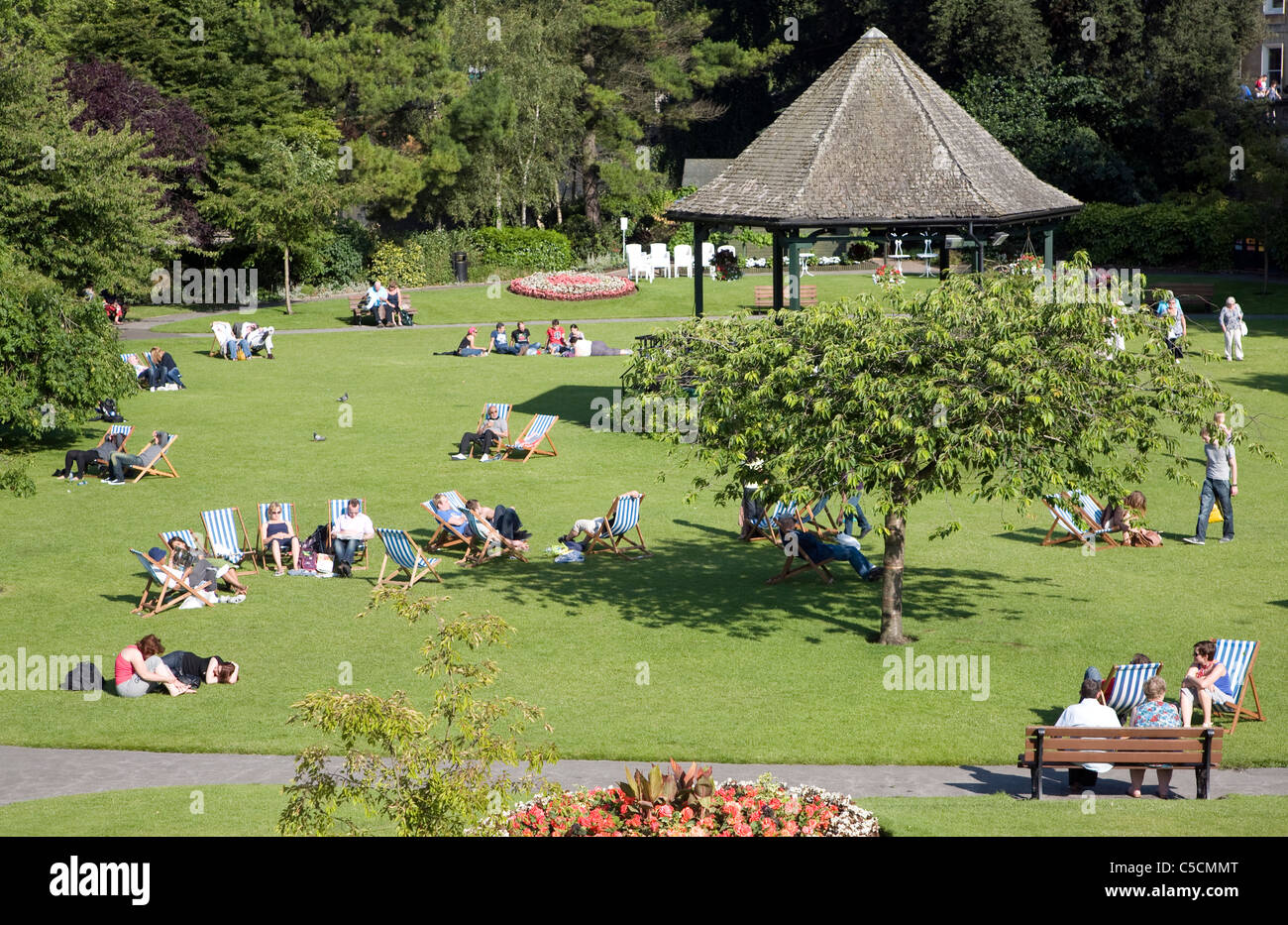 Jardins Parade, Bath, Angleterre Banque D'Images