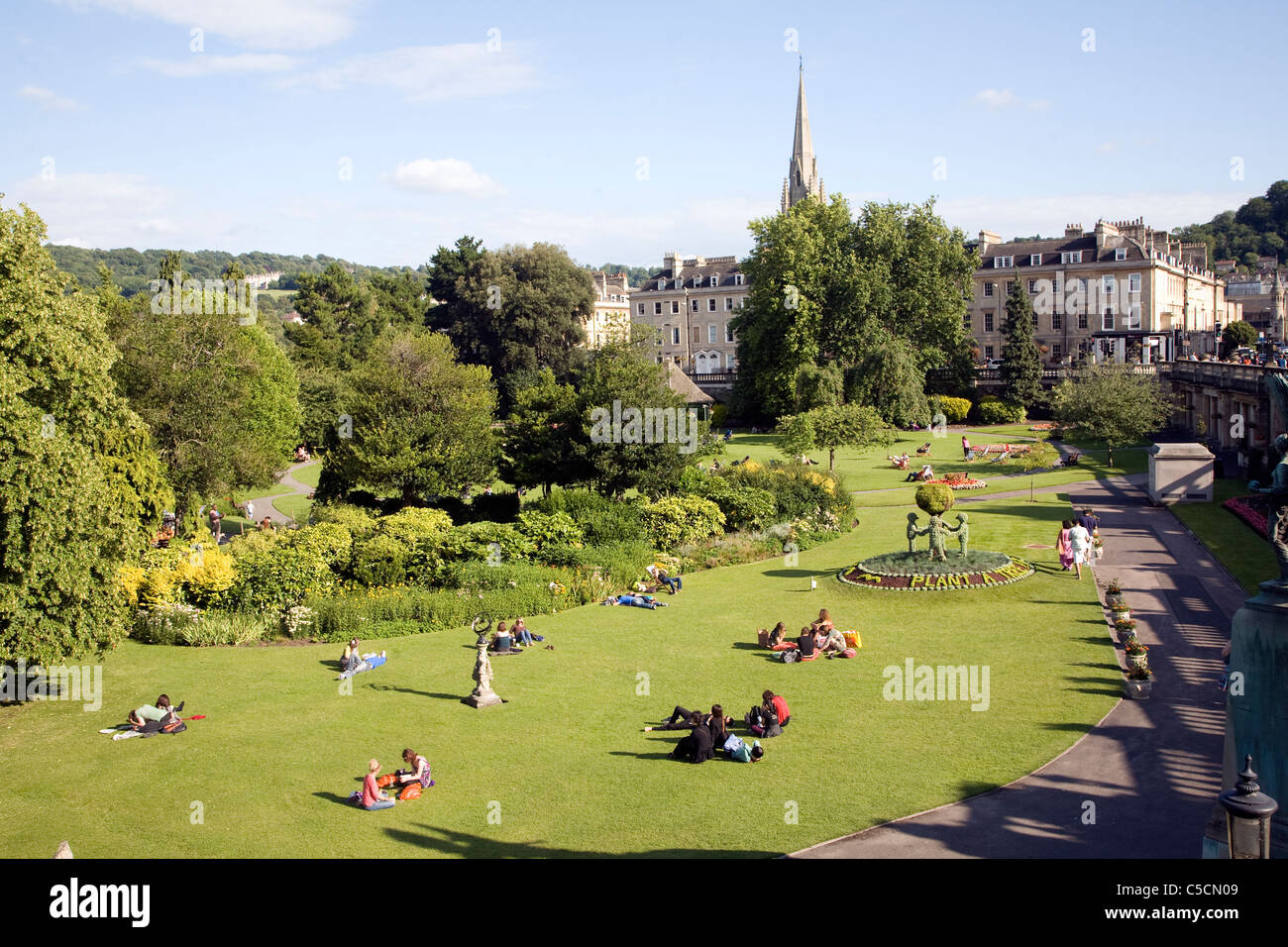 Jardins Parade, Bath, Angleterre Banque D'Images