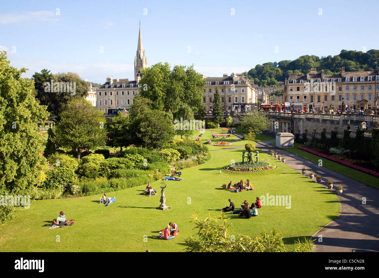 Jardins Parade, Bath, Angleterre Banque D'Images