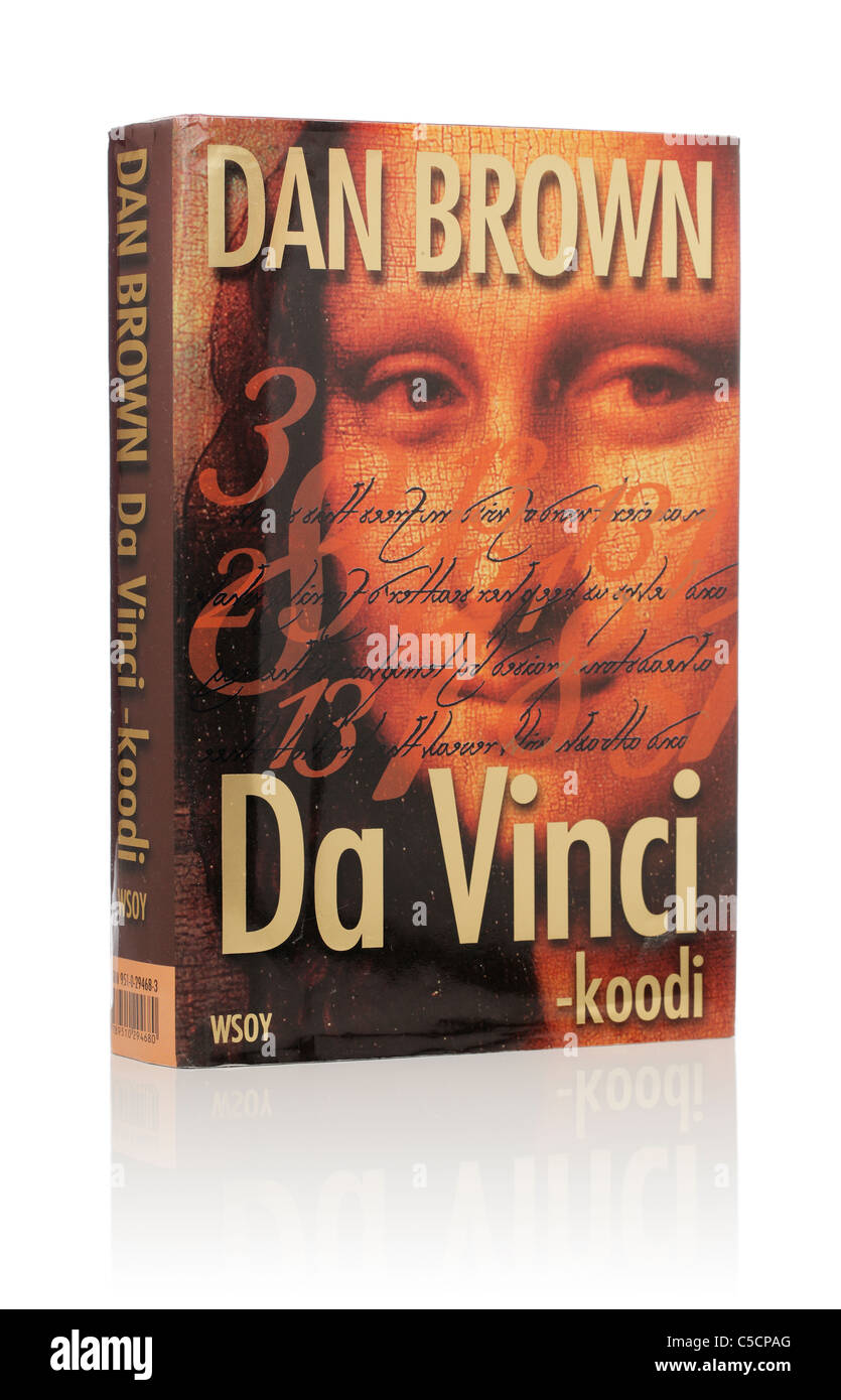 Le roman de Dan Brown Le Da Vinci Code'. Ici dans l'édition de 2004 finlandais. Banque D'Images