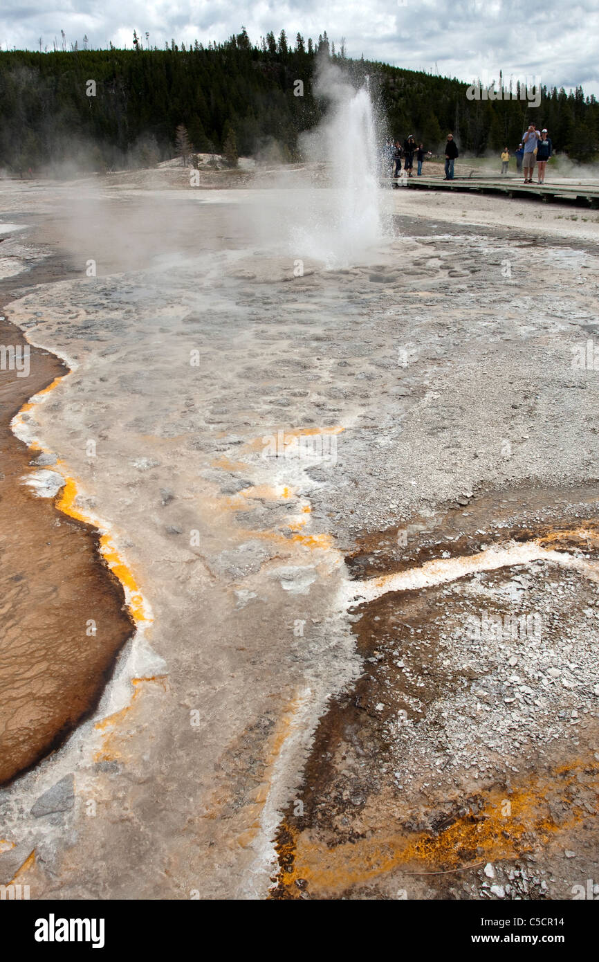 Geyser de panache Banque D'Images