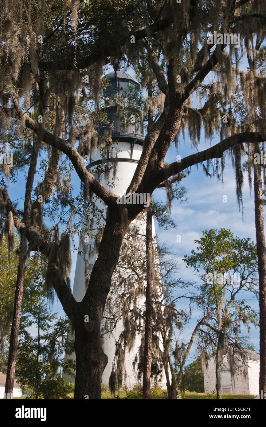 Amelia Island Lighthouse, sur Amelia Island, en Floride. Banque D'Images