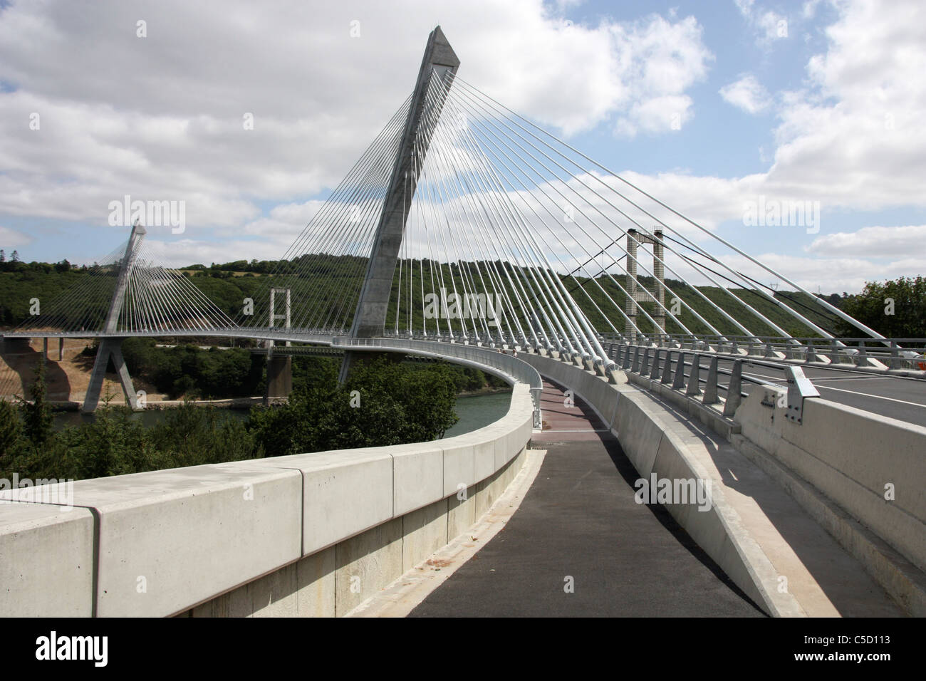 Pont de Terenez Bretagne France Banque D'Images