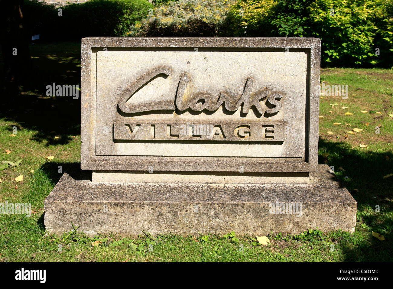Clarks Village Stone au Somerset Street Banque D'Images