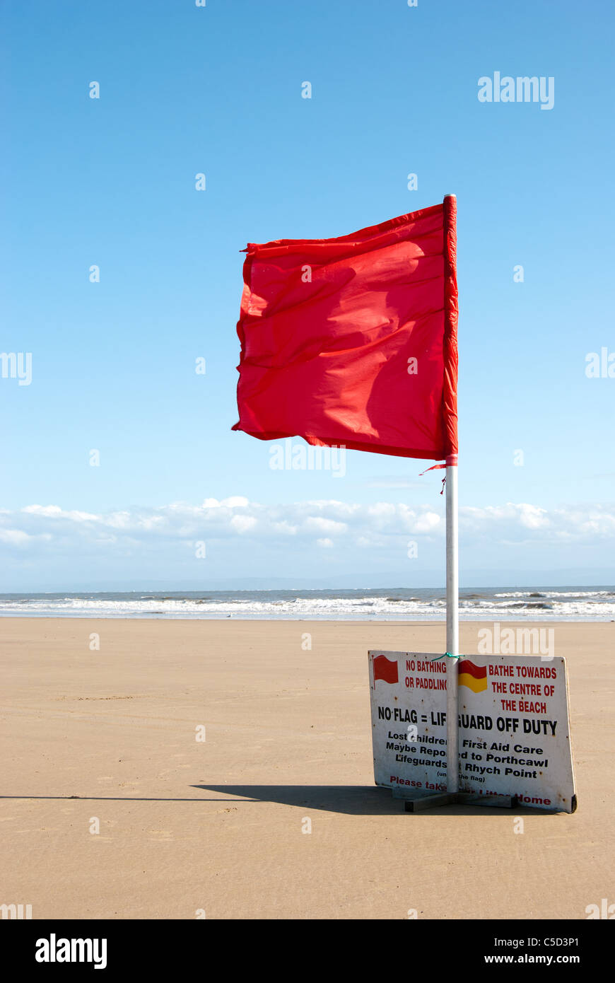 Drapeau de baignade de plage Banque de photographies et d’images à — free download