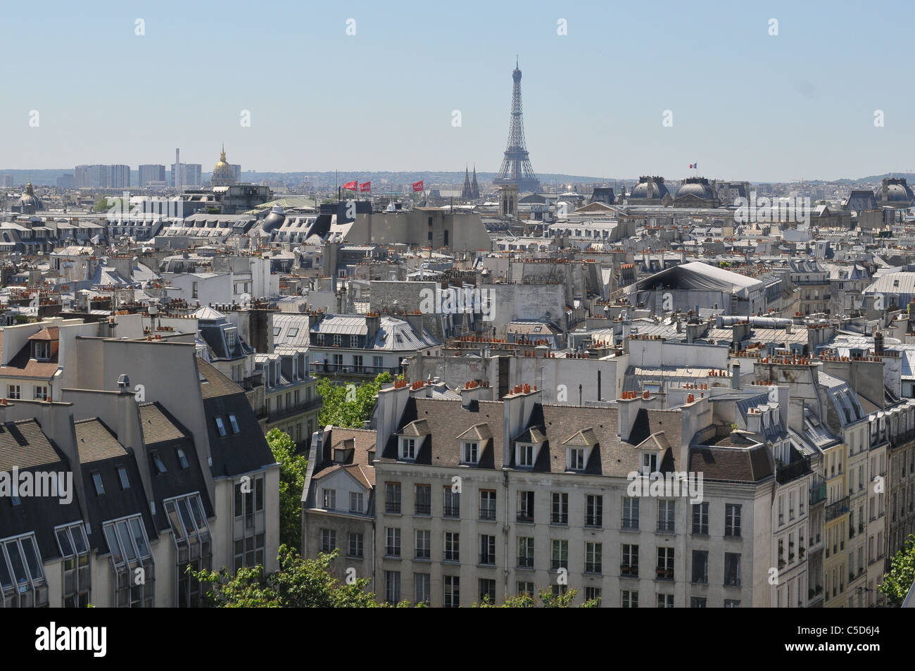 Les toits de Paris Banque D'Images