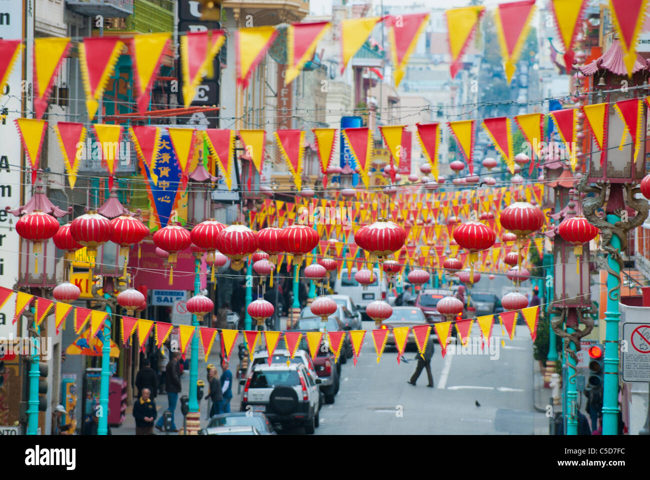 Quartier chinois de San Francisco Banque D'Images