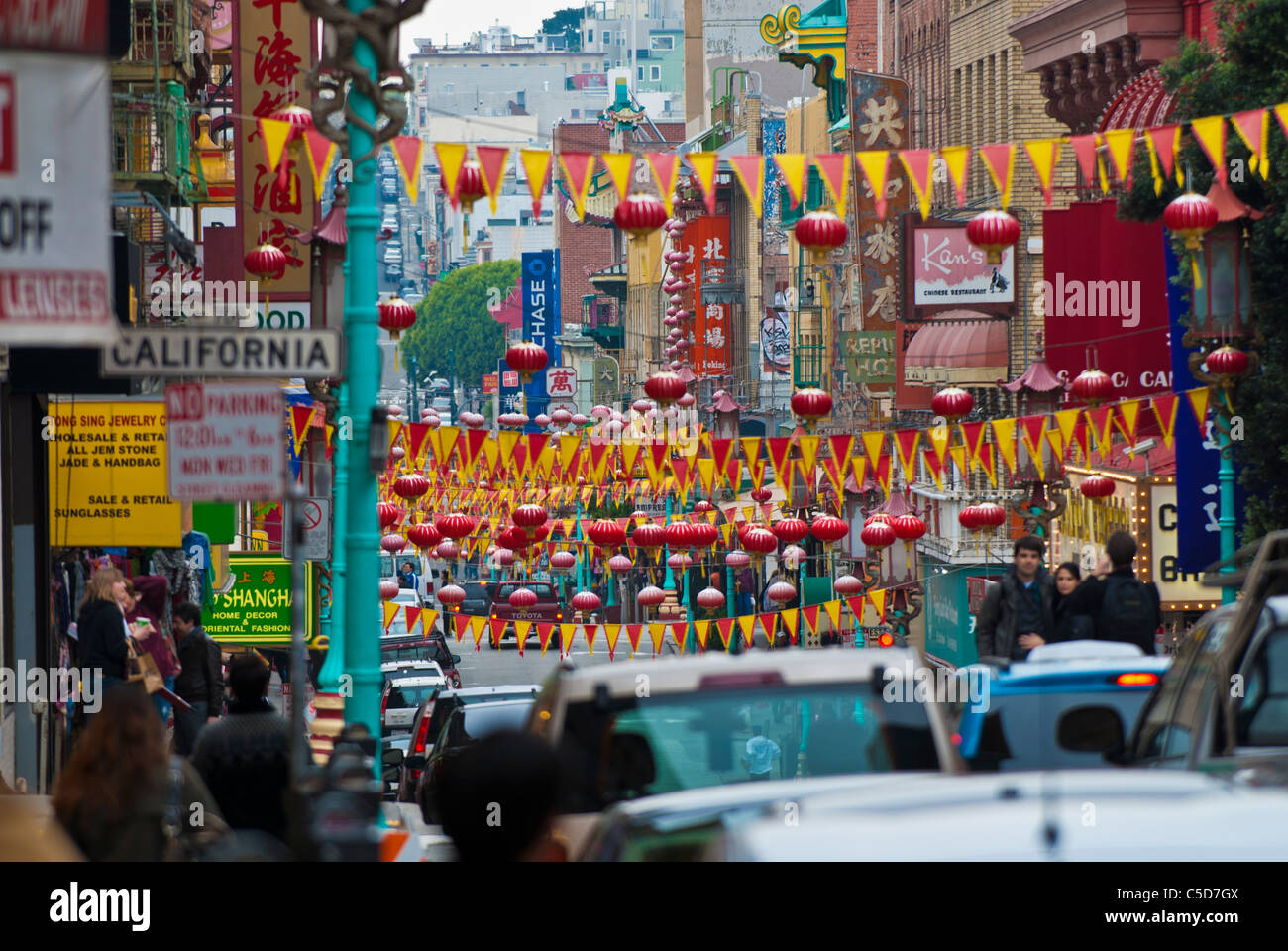 Quartier chinois de San Francisco Banque D'Images