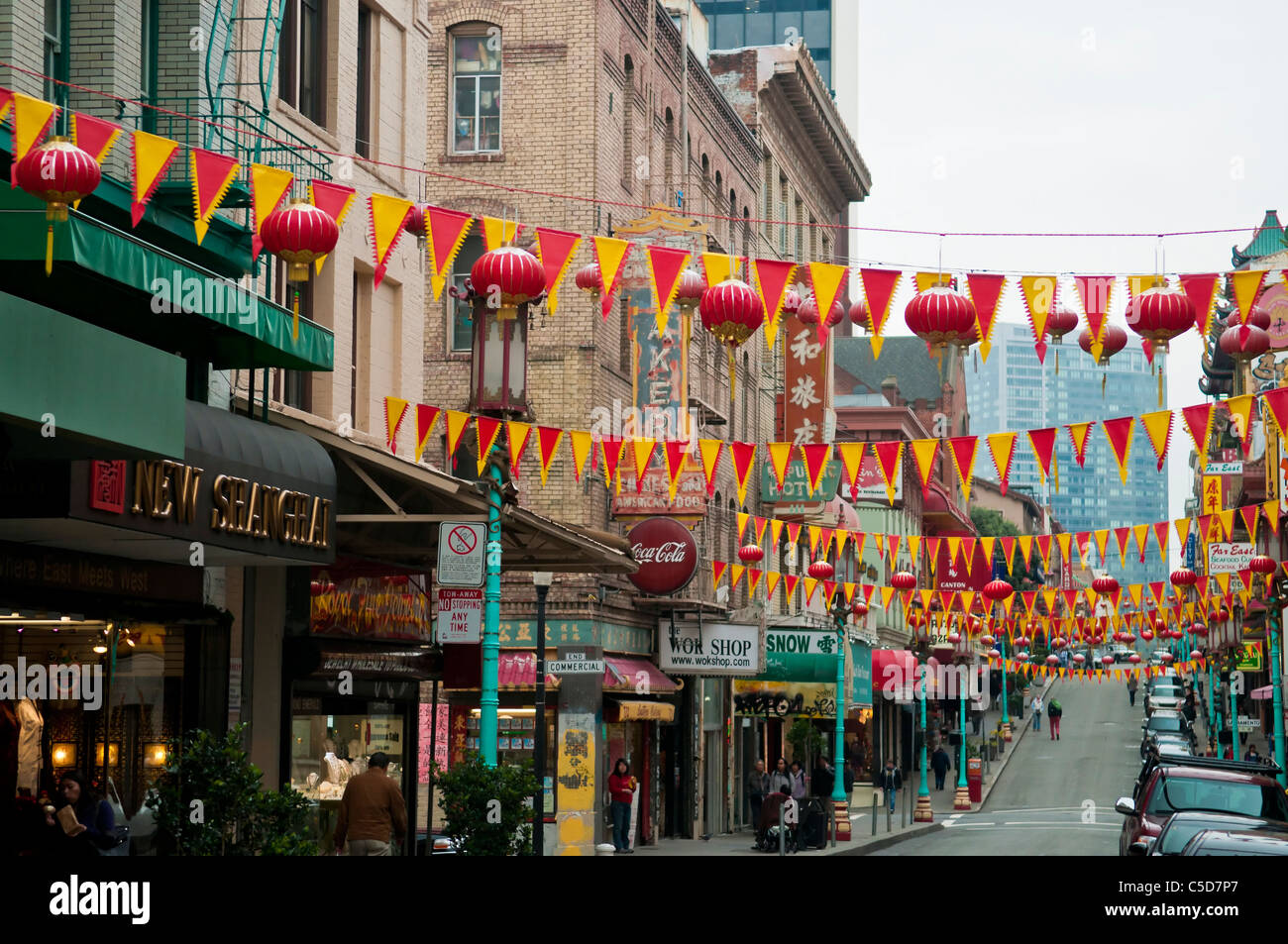 Quartier chinois de San Francisco Banque D'Images