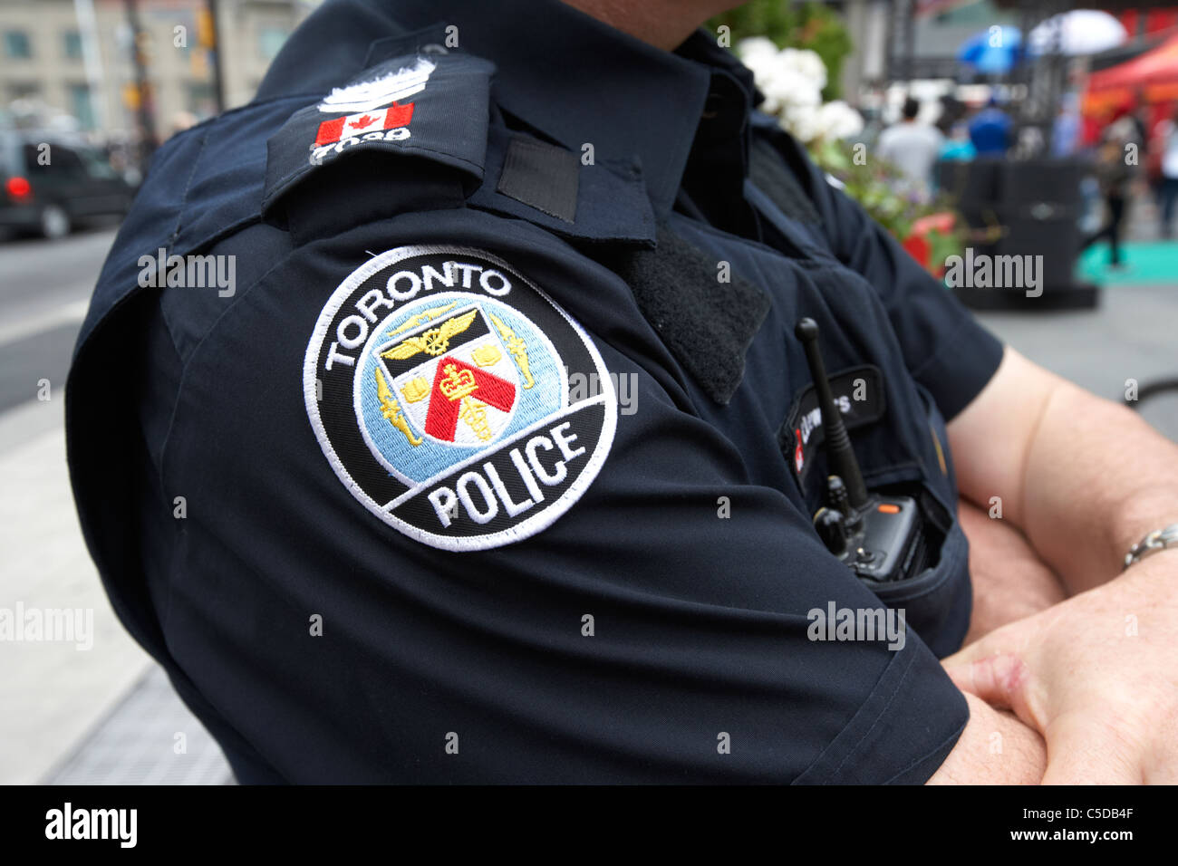 Badge sur l'uniforme de policier de Toronto Toronto ontario canada Banque D'Images
