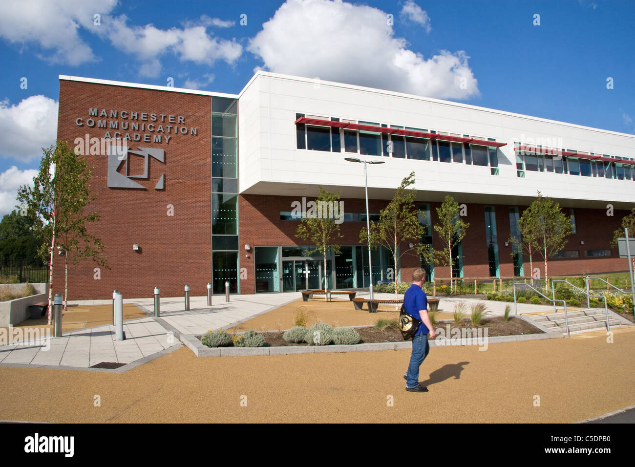 Communication Manchester Academy (Partenaires-, BT, Manchester College, M/C Conseil de ville) Harpurhey, Manchester, Angleterre, RU Banque D'Images