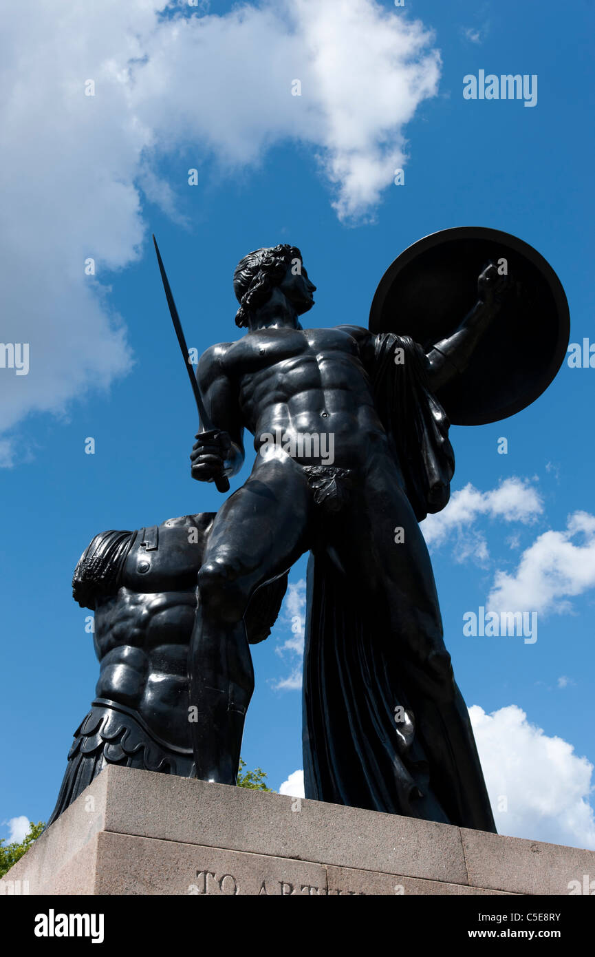 Statue d'Achille dans Hyde Park, Londres, UK Banque D'Images