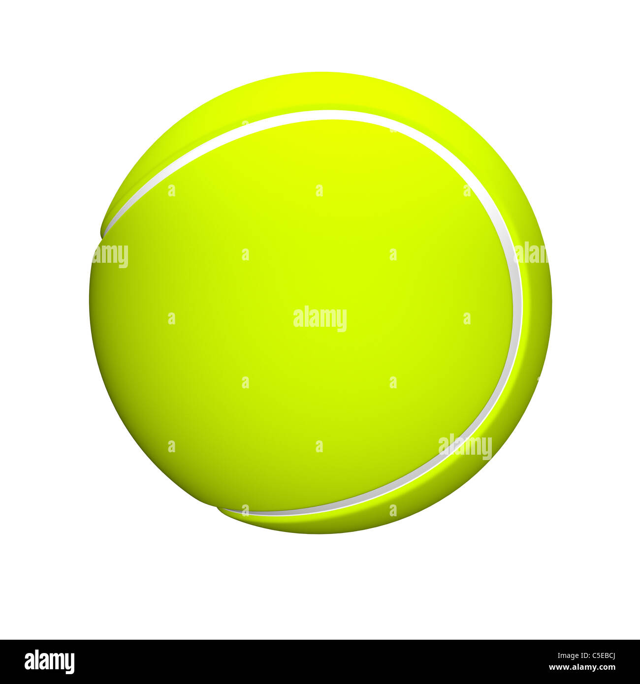 Balle de Tennis 3D isolé sur fond blanc Banque D'Images