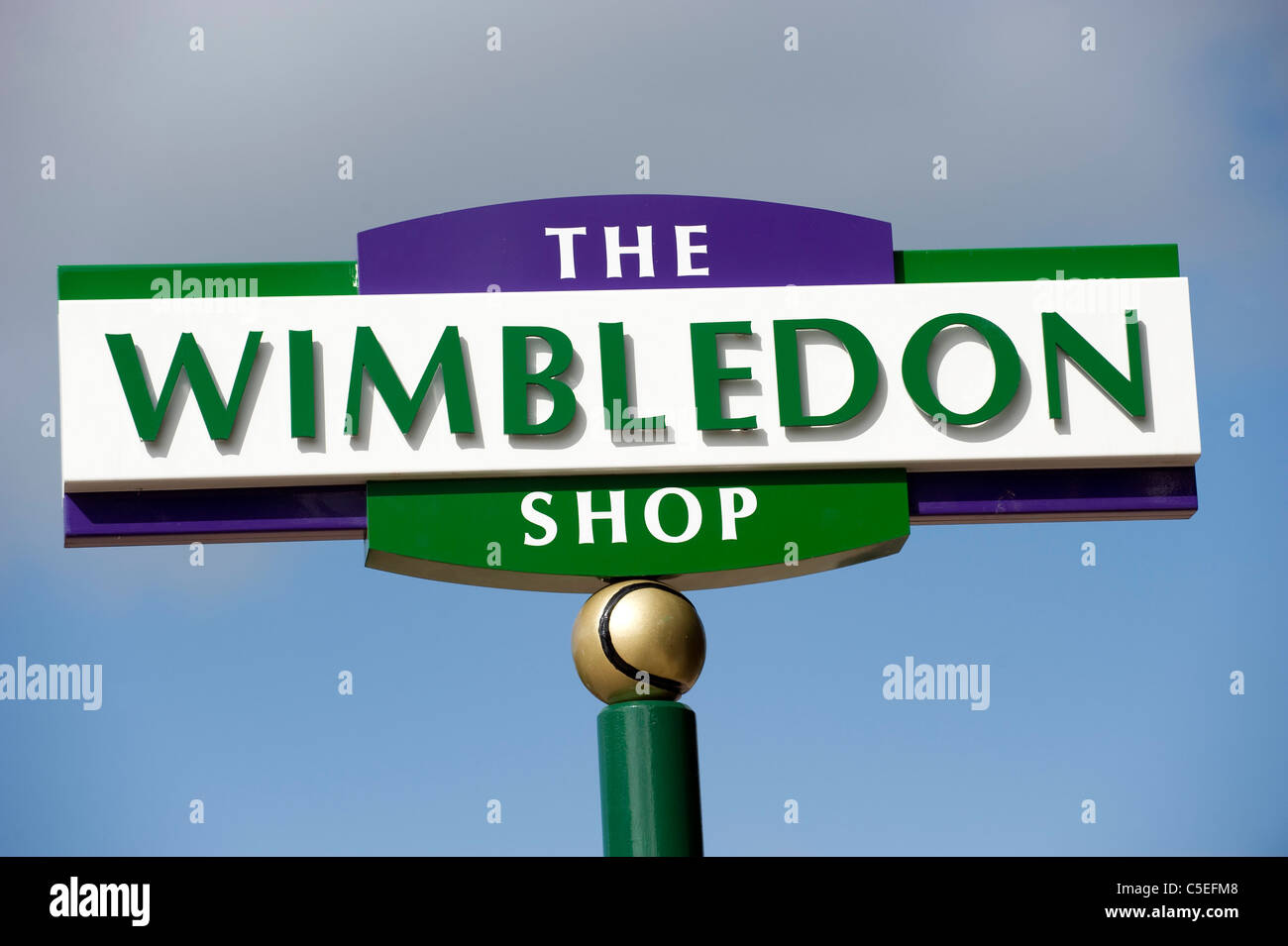 La Boutique Sign Wimbledon pendant le championnat de tennis de Wimbledon 2011 Banque D'Images