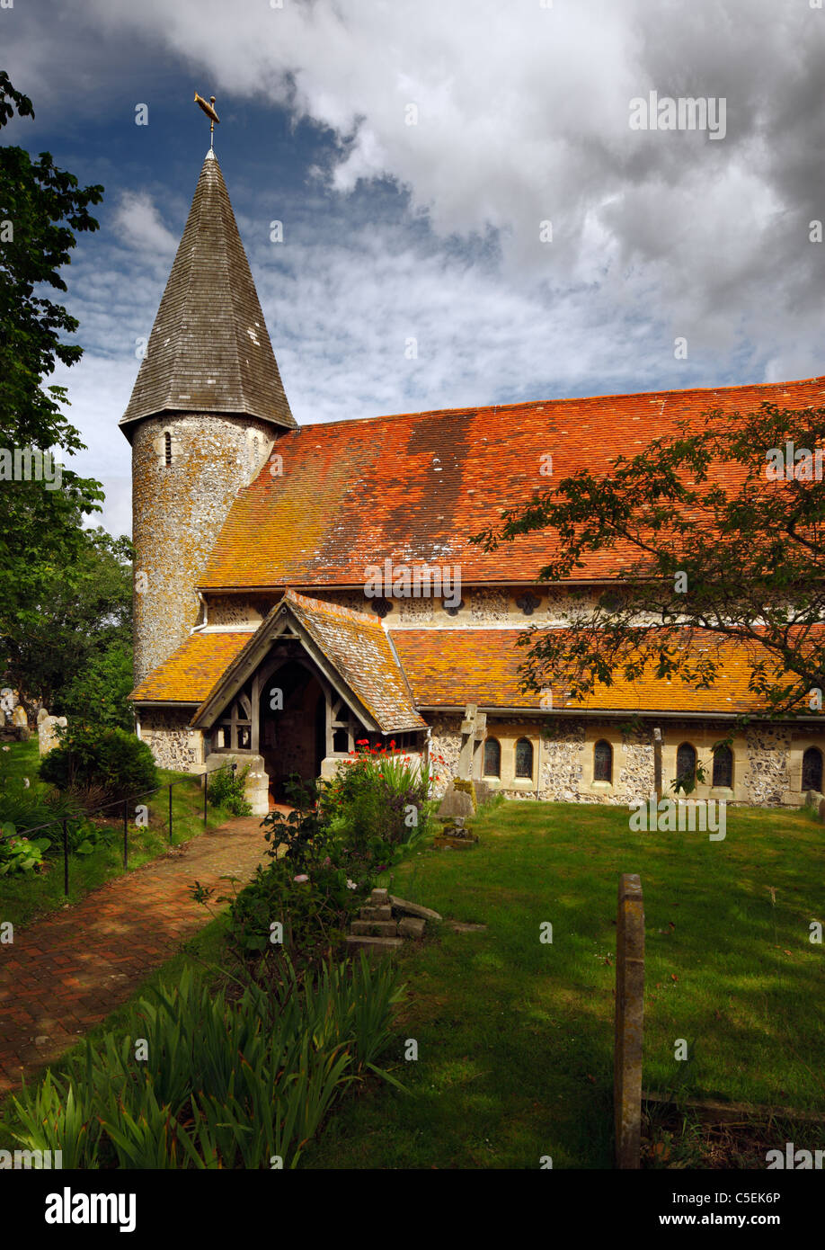 St John s'Église, Piddinghoe. Banque D'Images