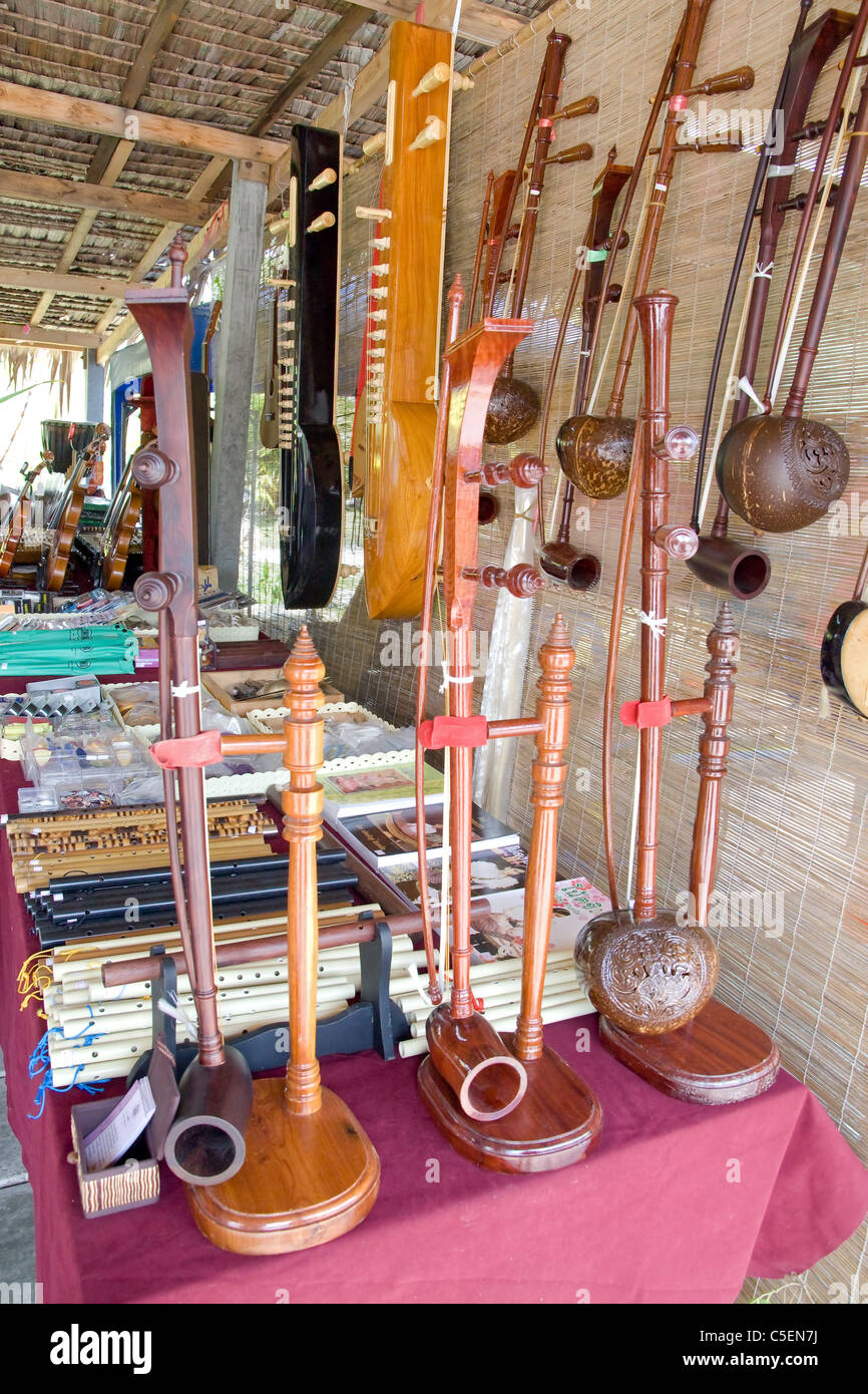 Le commerce avec des instruments de musique traditionnels Banque D'Images