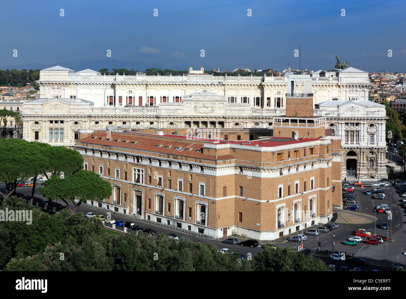 Vue de Rome à partir de la gare de Saint Angelo, Rome, Italie Banque D'Images